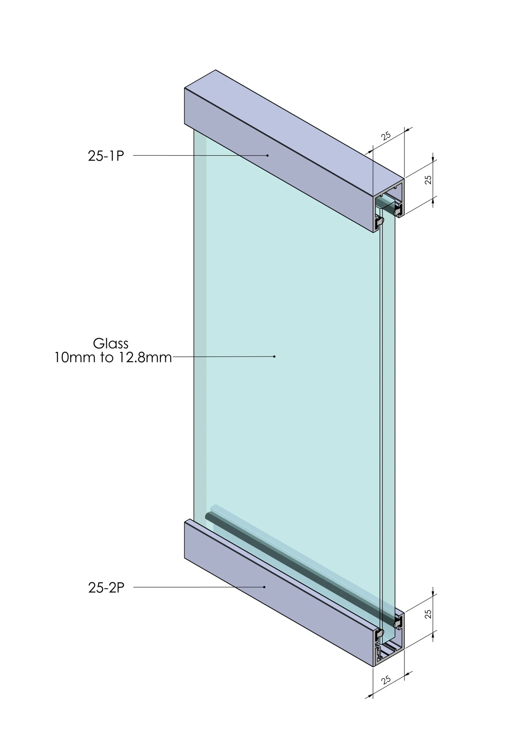 25 standard glass partitions scheme