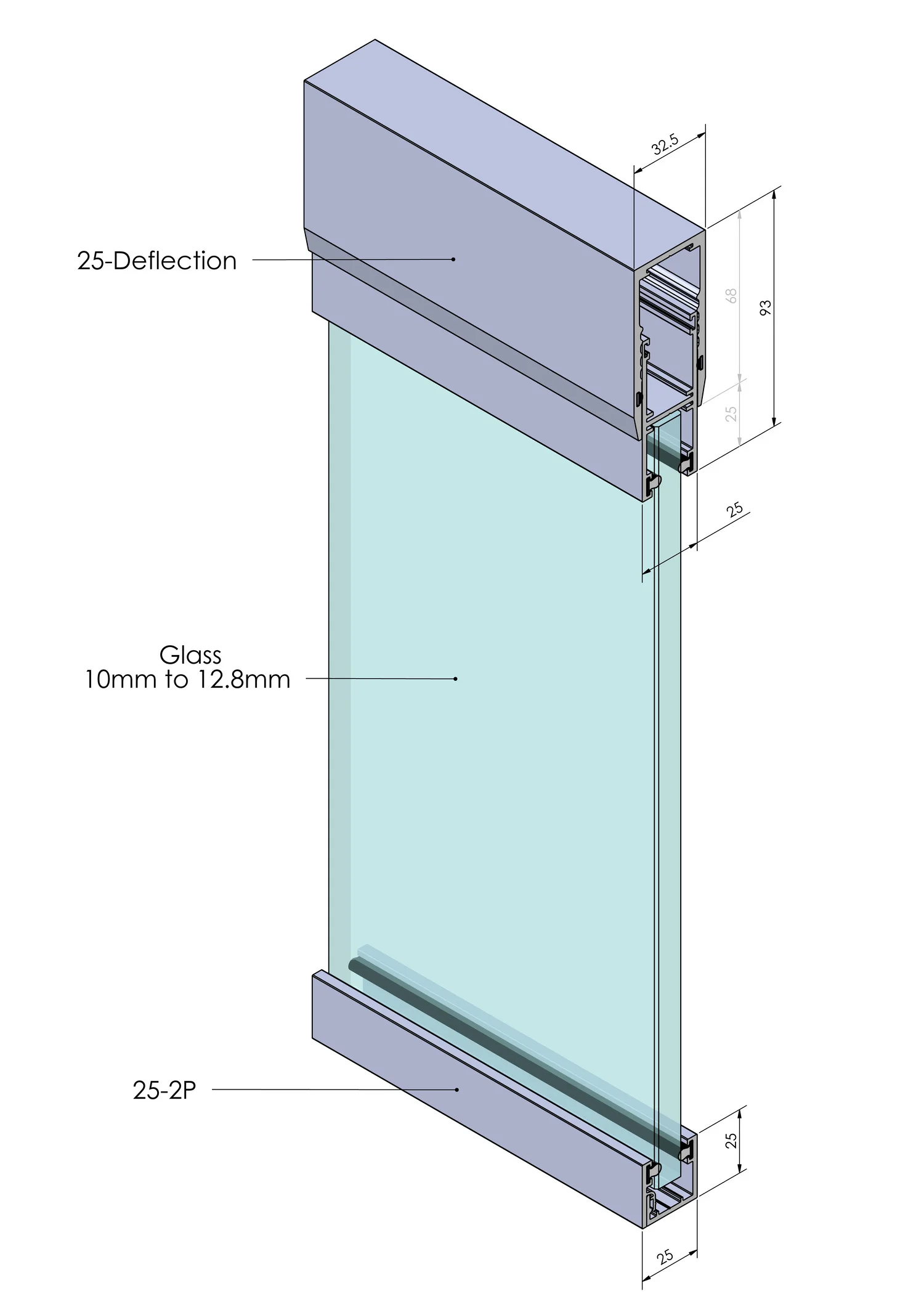 25 deflection glass partitions scheme