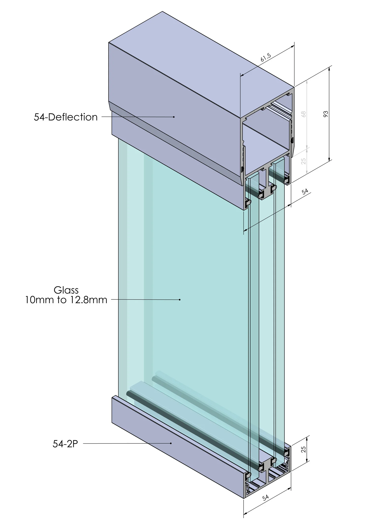 54 deflection glass partitions scheme