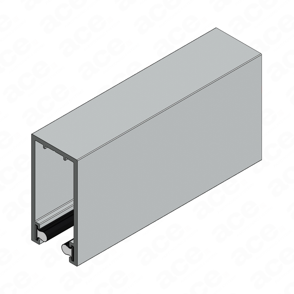 single-glazed, one part aluminium profile set for glass partitioning
