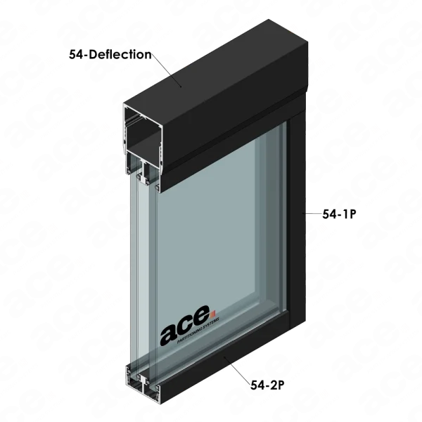 Window Head Deflection 54-Deflection - Male and Female Profiles / 2 Part Double Glazed Set