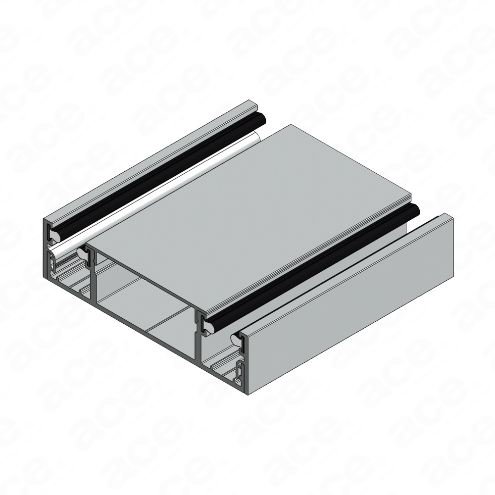 double-glazed base/wall channel for glass partitioning