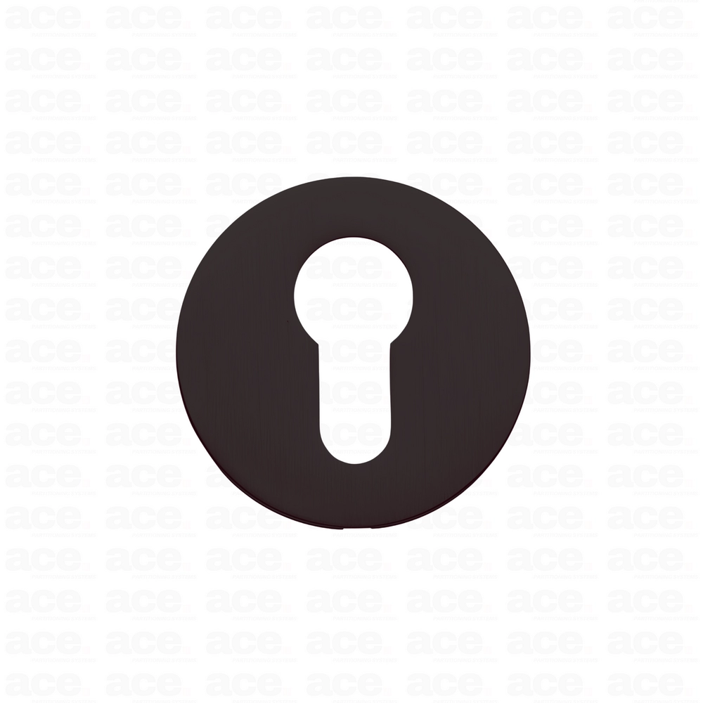 euro profile circular escutcheon black