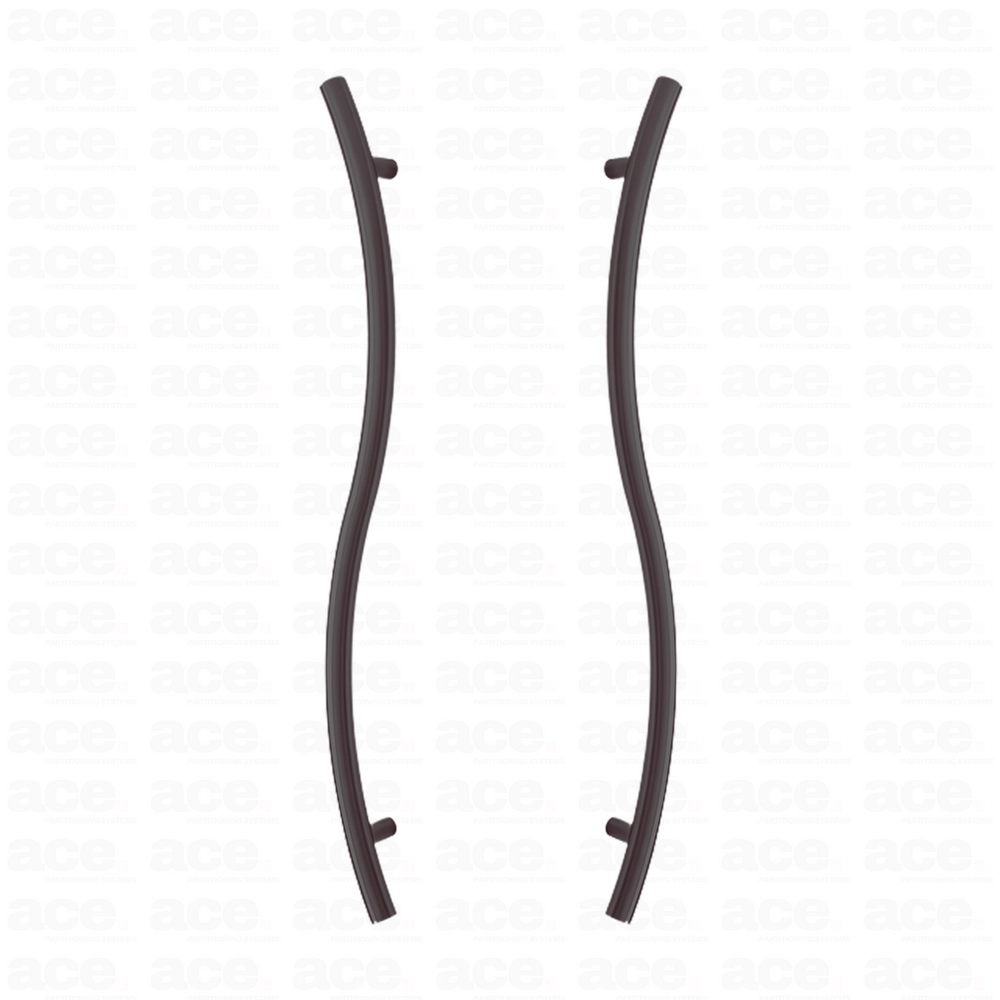 s-shaped pull handle black