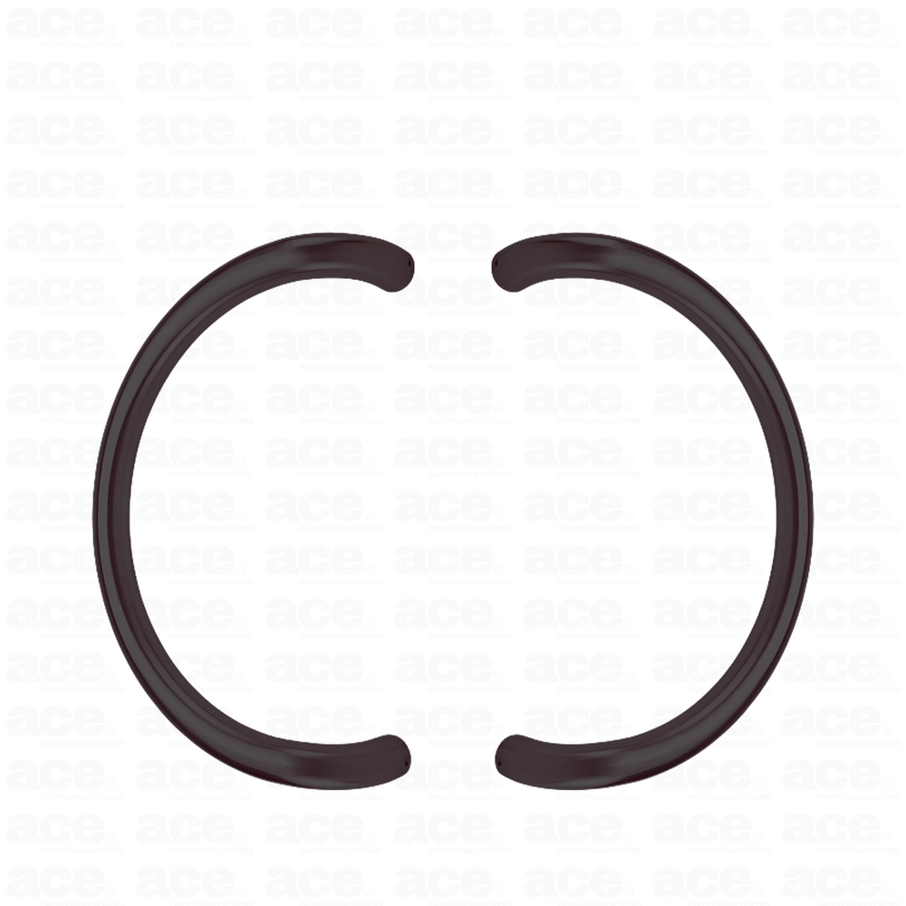 semi-circular pull handle black