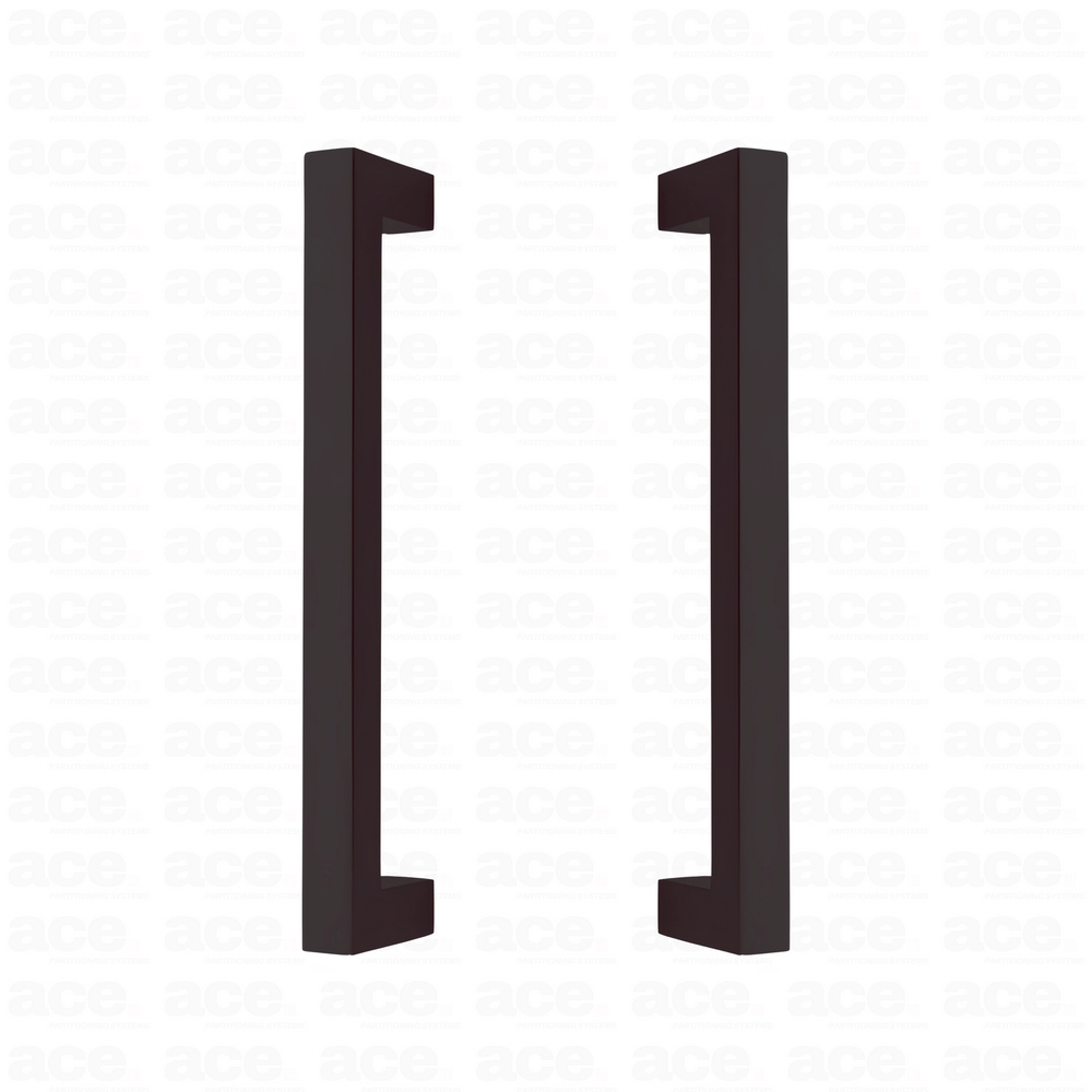 square mitred pull handle black